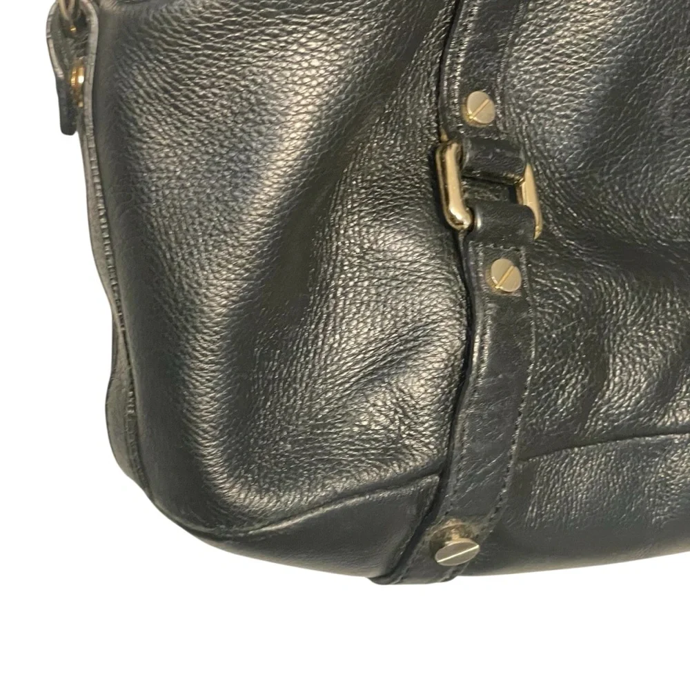 Michael Kors Bedford Legacy Black Leather Satchel Bag